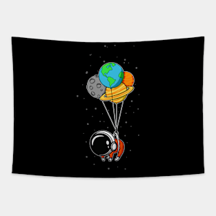 Floating in space Tapestry