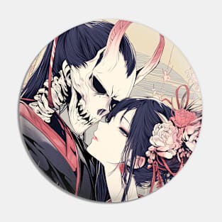 Geisha and skull 8006 Pin