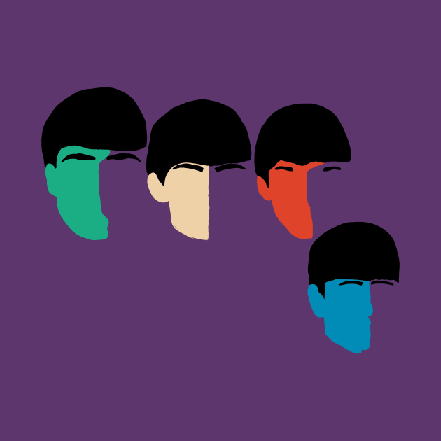 Beatles Silhouette Faces by logoarts