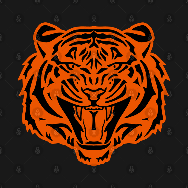 Fierce Tiger Face by shaldesign