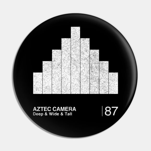 Aztec Camera / Minimalist Graphic Artwork Fan Design T-Shirt Pin by saudade