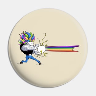 angry unicorn Pin