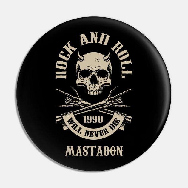 Never Die Mastadon Pin by Pantat Kering