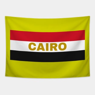 Cairo City in Egyptian Flag Colors Tapestry