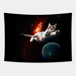 Cat in space Tapestry