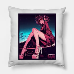 Anime Futuristic Girl Pillow