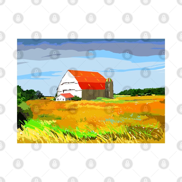 Red barn by Stufnthat