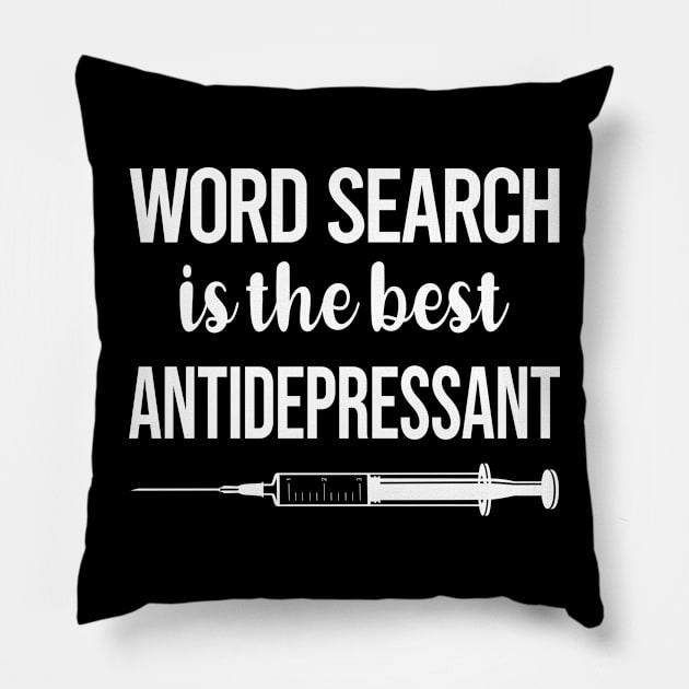 Antidepressant Word Search Pillow by symptomovertake