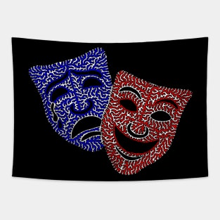 Comedy & Tragedy Masks Tapestry