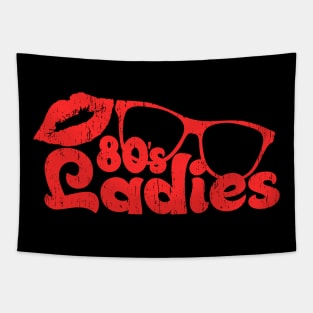 80s ladies red distressed sunglasses Tapestry