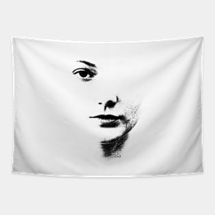 PORTRAIT FACE with grid effect Tapestry