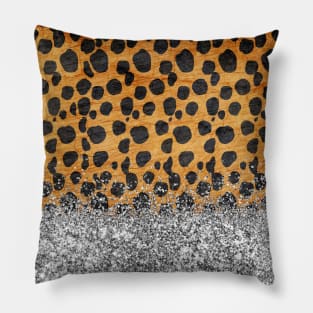 Giraffe silver sparkle Pillow