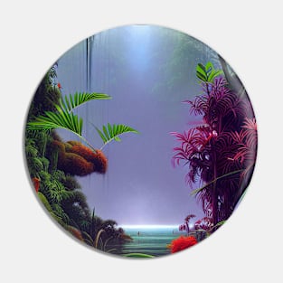 Digital Painting Of A Beautiful Jungle Pin