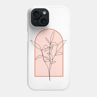 Tree By The Window One Line Art Phone Case