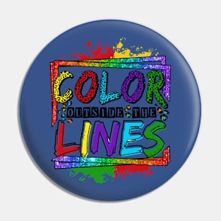 Color Outside The Lines Autism, Autism Awareness, Autism Lines Pin