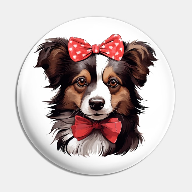 Fancy Shetland Sheepdog Pin by Chromatic Fusion Studio