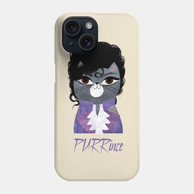 Purrince Phone Case by Planet Cat Studio