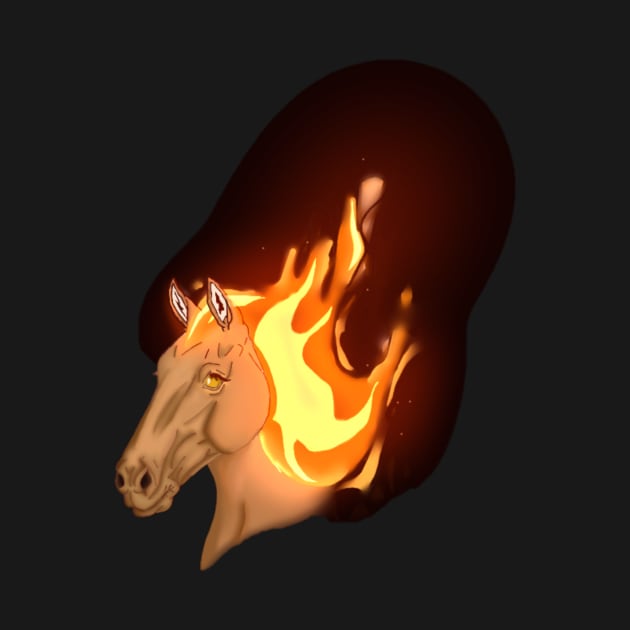 Flaming Horse by CheshireArt