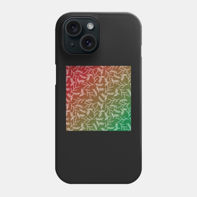 Winter Holiday Christmas Leaf Pattern Phone Case by greenoriginals