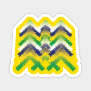 Brazil Flag Color Theme For World Cup Magnet