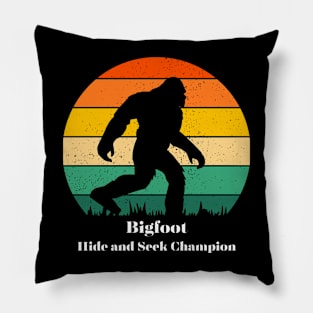 Bigfoot Hide and Seek Champion Funny Sasquatch Pillow