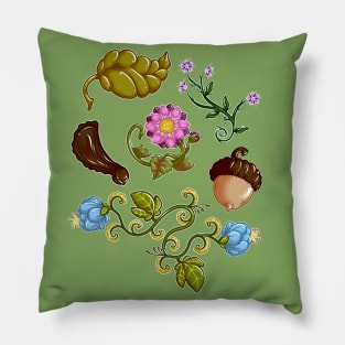 Floral Foliage Pillow