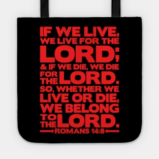 Romans 14:8 We Belong to the Lord Tote