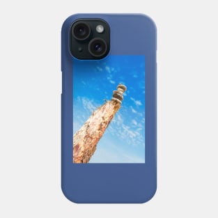 Stack of ZEN stones under blue cloudy sky Phone Case