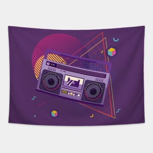 Cool 80s boombox Tapestry