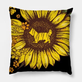 SUNFLOWER YORKSHIRE TERRIER MOM Pillow