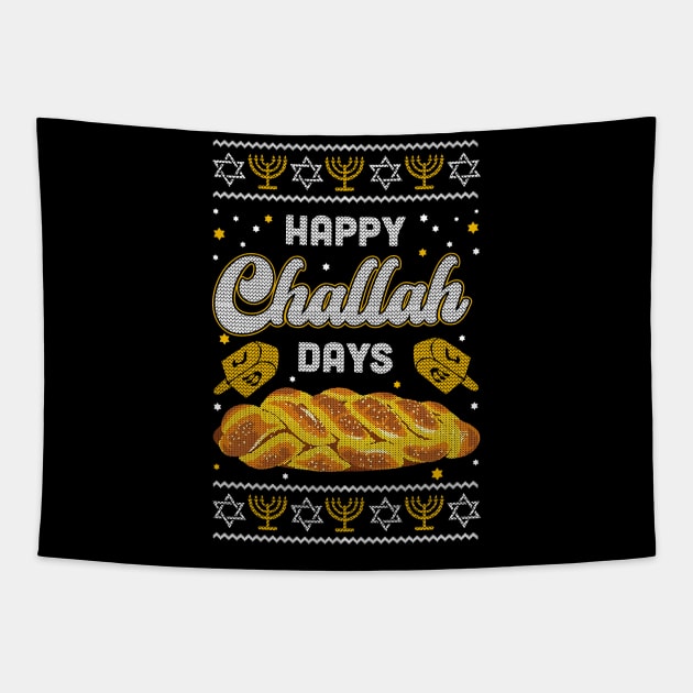 Happy Challah Days Hanukkah Chanukah Funny Jewish Bread Tapestry by _So who go sayit_