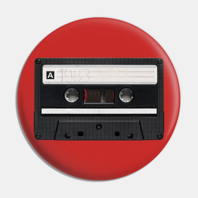 1983 Mix Tape Pin by Retrofloto