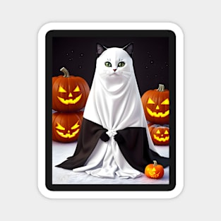 halloween cat - Modern digital art Magnet