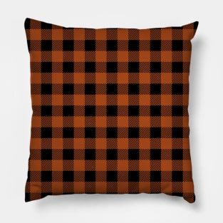 Plaid (burnt orange/black) Pillow