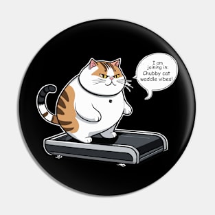 chubby cat Pin