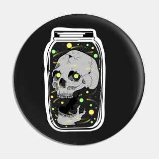 Skull in a Jar Pin