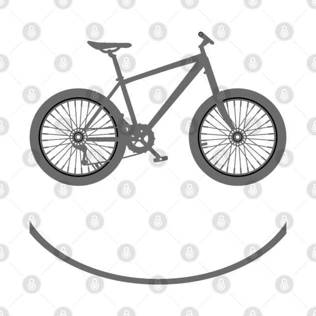 Bike Smiley Face MTB Cycling Design by Howtotails