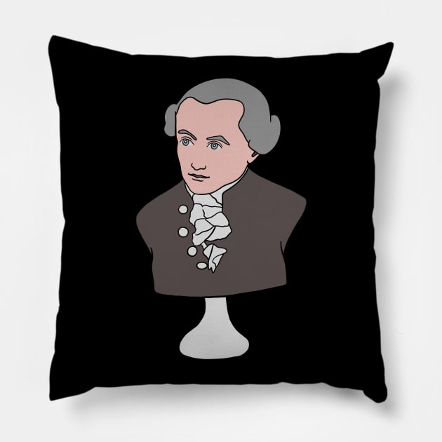 Statue of Immanuel Kant - German Philosopher Pillow by isstgeschichte