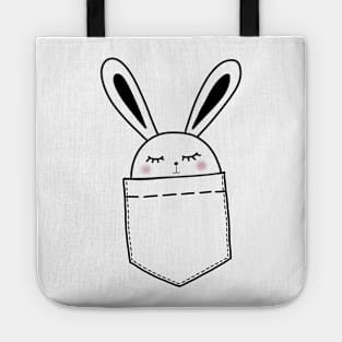 Sweet bunny in a pocket Tote