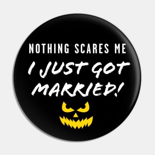 Halloween Honeymoon Matching Couple Halloween Wedding I Just Got Married Pin