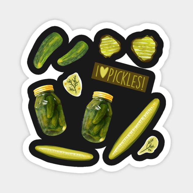 I Heart Pickles! Magnet by Christine204