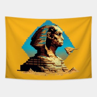 The Great Sphinx Pixel Art Tapestry