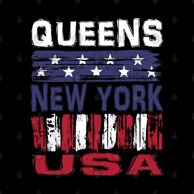 Queens New York USA T-Shirt by Nerd_art