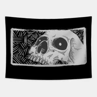 skull in a square Tapestry