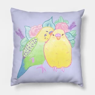 Snuggling Budgies Pillow