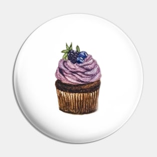 Blueberry Cupcake Pin