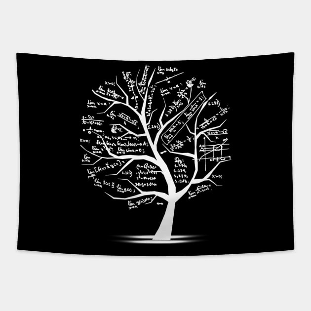 Math Tshirt Teacher Class Ap Calculus Algebra Tree Cool Tapestry by gogusajgm