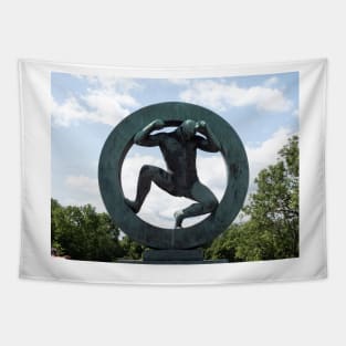 Vigeland Park circle of life sculpture Tapestry