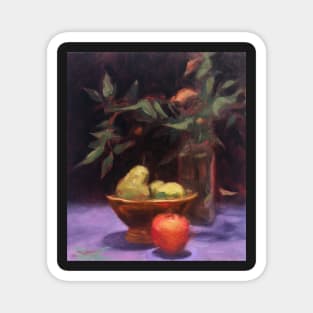Still Life with Pears ~ oil paintings Magnet