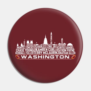 Washington Football Team 23 Player Roster, Washington D.C Skyline Pin